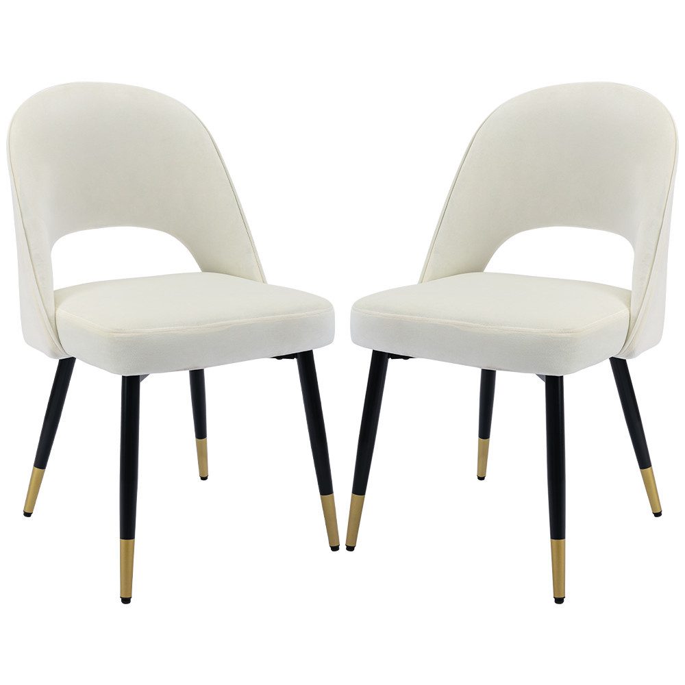 WAHSON OFFICE CHAIRS Esszimmerstuhl Samt 2er Set Seitenstühle Küchenstühle günstig online kaufen