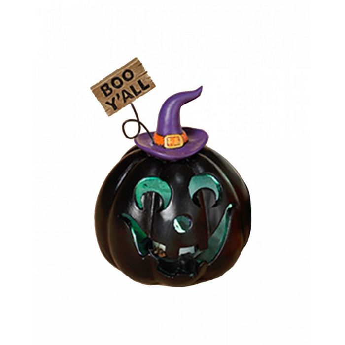 Horror-Shop Dekofigur Halloween Boo Y'all Pumpkin mit LED Beleuchtung 14