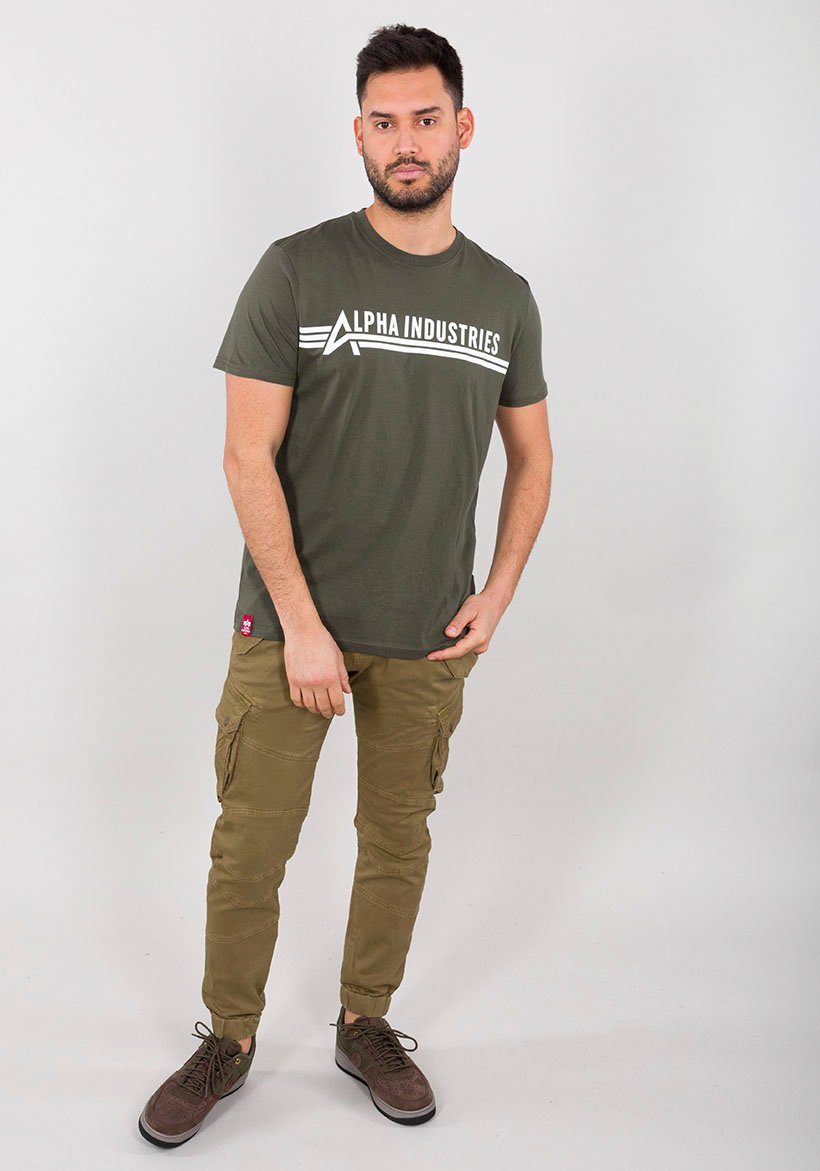 Alpha Industries Rundhalsshirt ALPHA olivgrün T INDUSTRIES