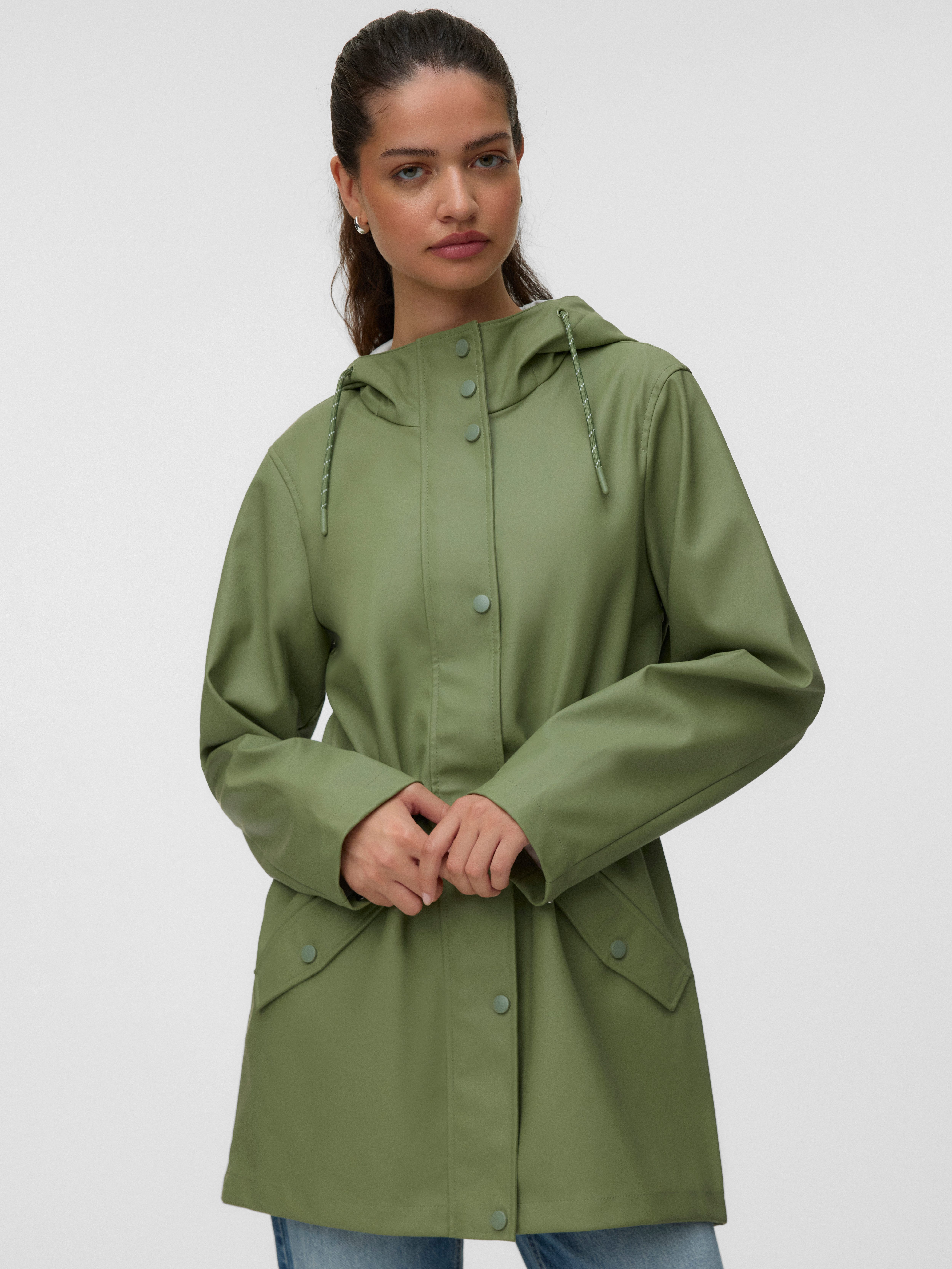 Vero Moda Regenjacke VMMALOU COATED JACKET wasserabweisende Beschichtung