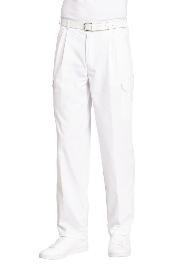 Leiber Cargohose Weiß, mit Cargotaschen mit Gummizugbund günstig online kaufen