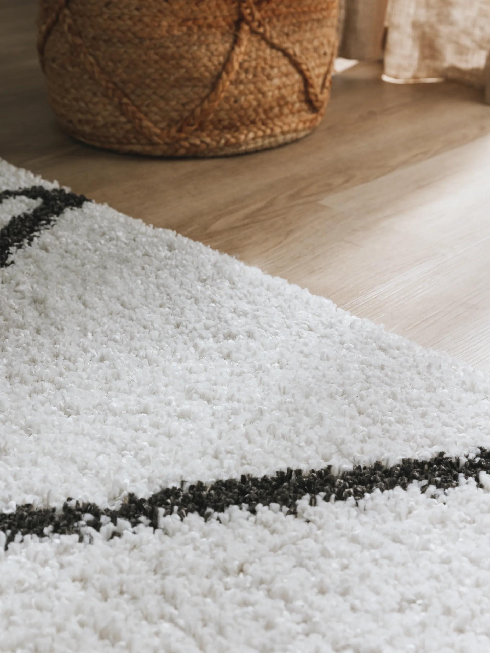 benuta Hochflor-Teppich Gobi, rechteckig, Höhe: 21 mm, Teppich Wohnzimmer, Schlafzimmer, Esszimmer, Flur, Kunstfaser, Cozy