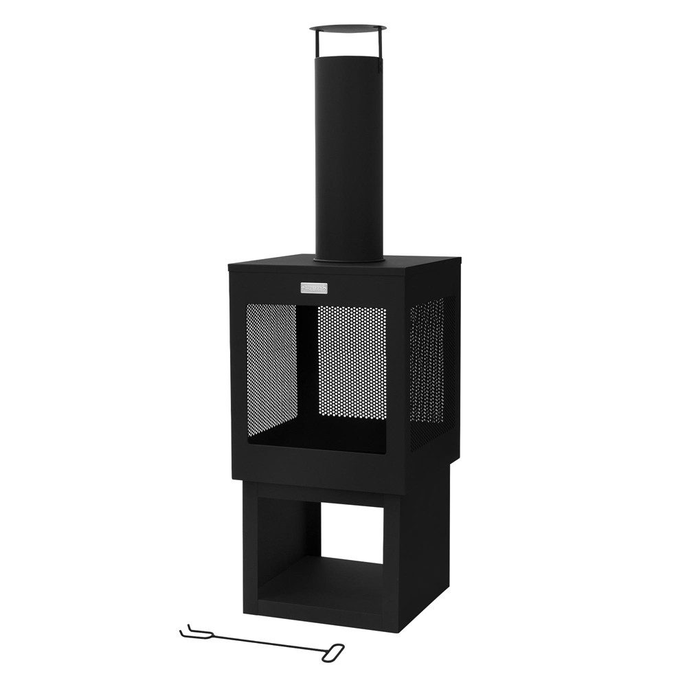 ML-DESIGN Feuerstelle Gartenkamin mit Schornstein Stahl günstig online kaufen