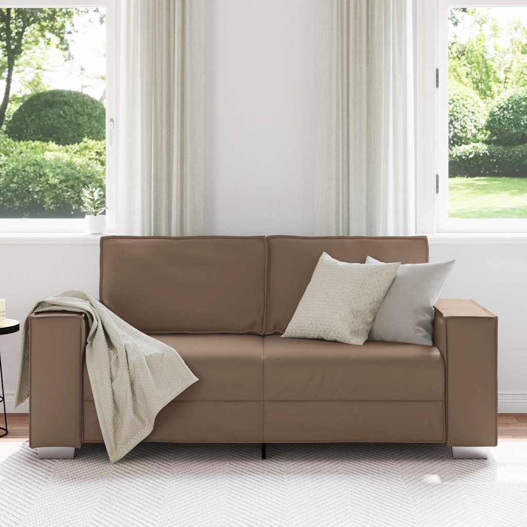 vidaXL Sofa Zweisitzer-Sofa Cappuccino 180 cm Kunstleder, 1 Teile – Bild 3 von 5