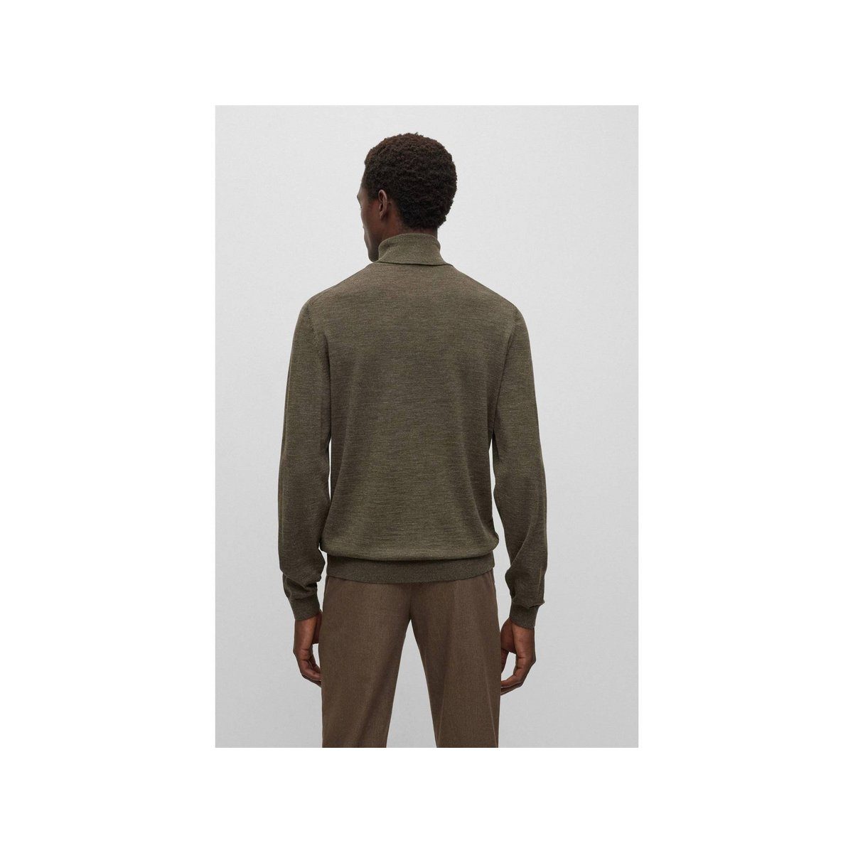 BOSS Sweatshirt grün Green Open (1-tlg)