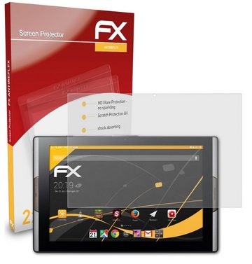 atFoliX Schutzfolie für Acer Iconia Tab 10 A3-A50, (2 Folien), Entspiegelnd und stoßdämpfend
