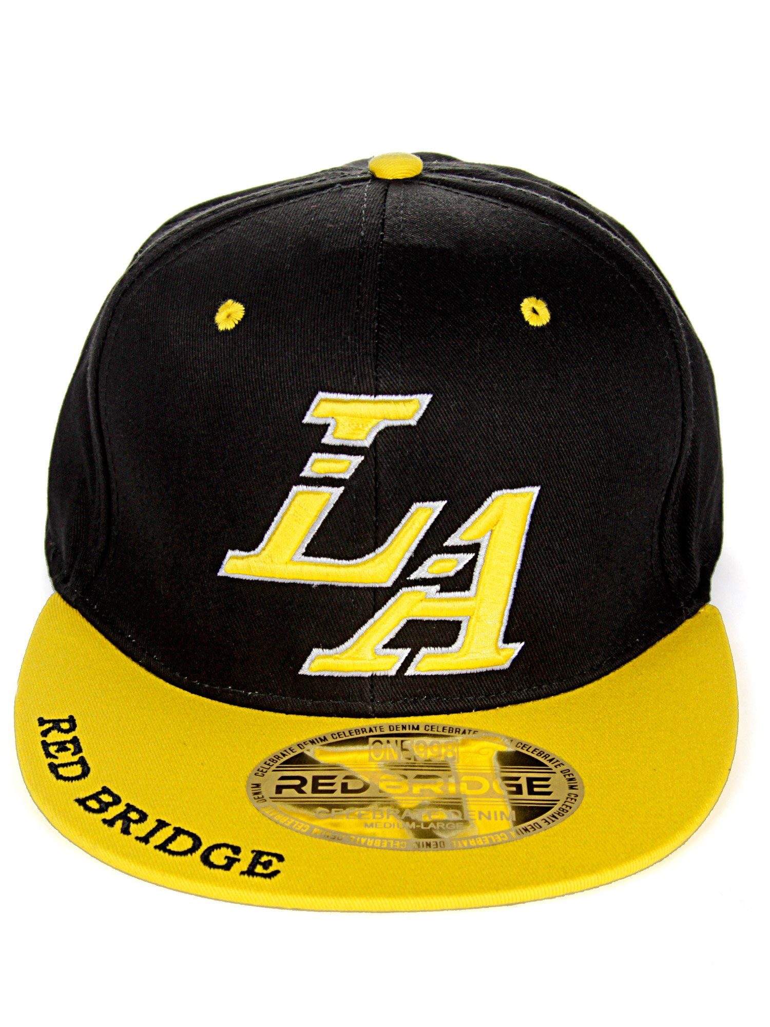 schwarz-gelb Baseball Lancaster Schirm kontrastfarbigem Cap mit RedBridge