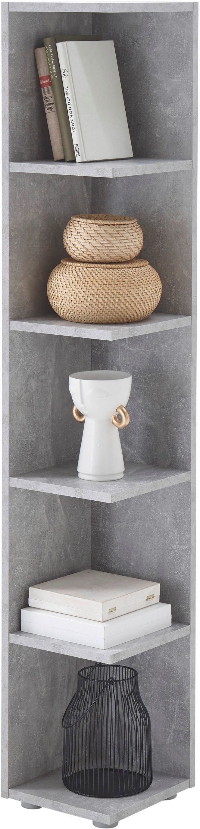 BEGA OFFICE Eckregal Corner Light, mit 5 offenen Fächer, 24x25,7x141 cm