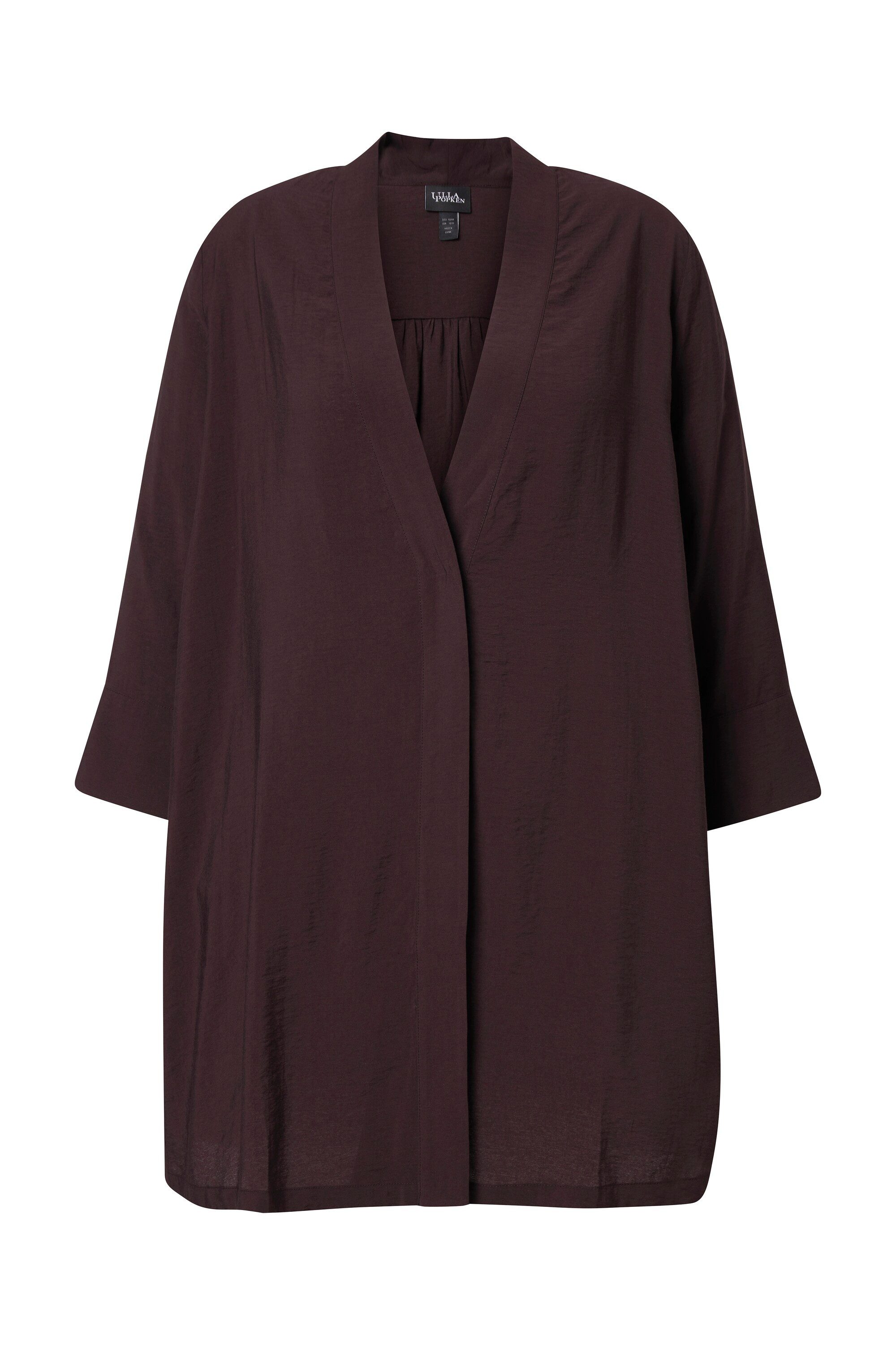 Ulla Popken Sommerjacke Jacke V-Ausschnitt Druckknopf 7/8-Arm günstig online kaufen