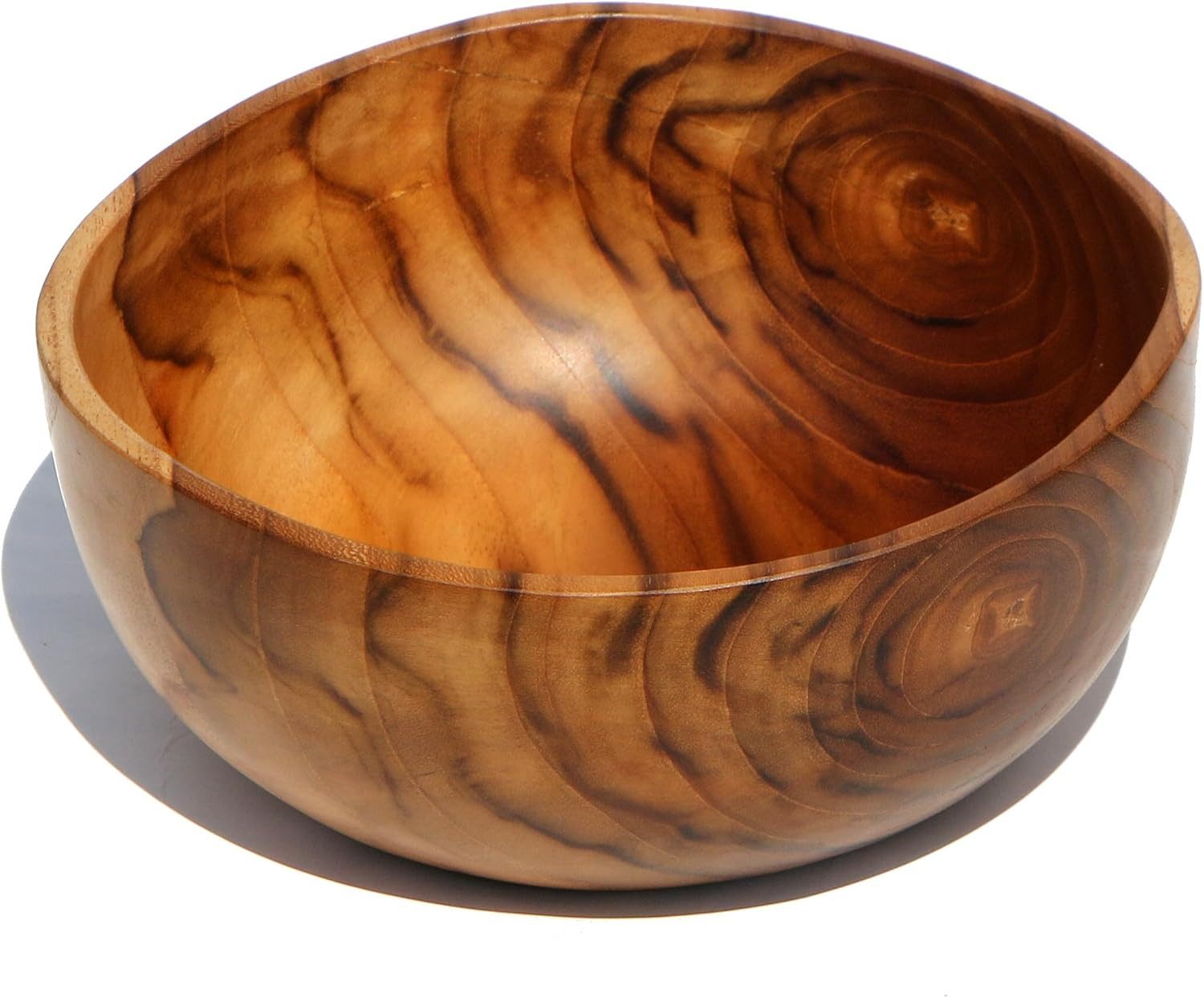 Wogeka Dekoschale 18 cm Knabberei Holzschale Teakholz Deko Handarbeit Bali