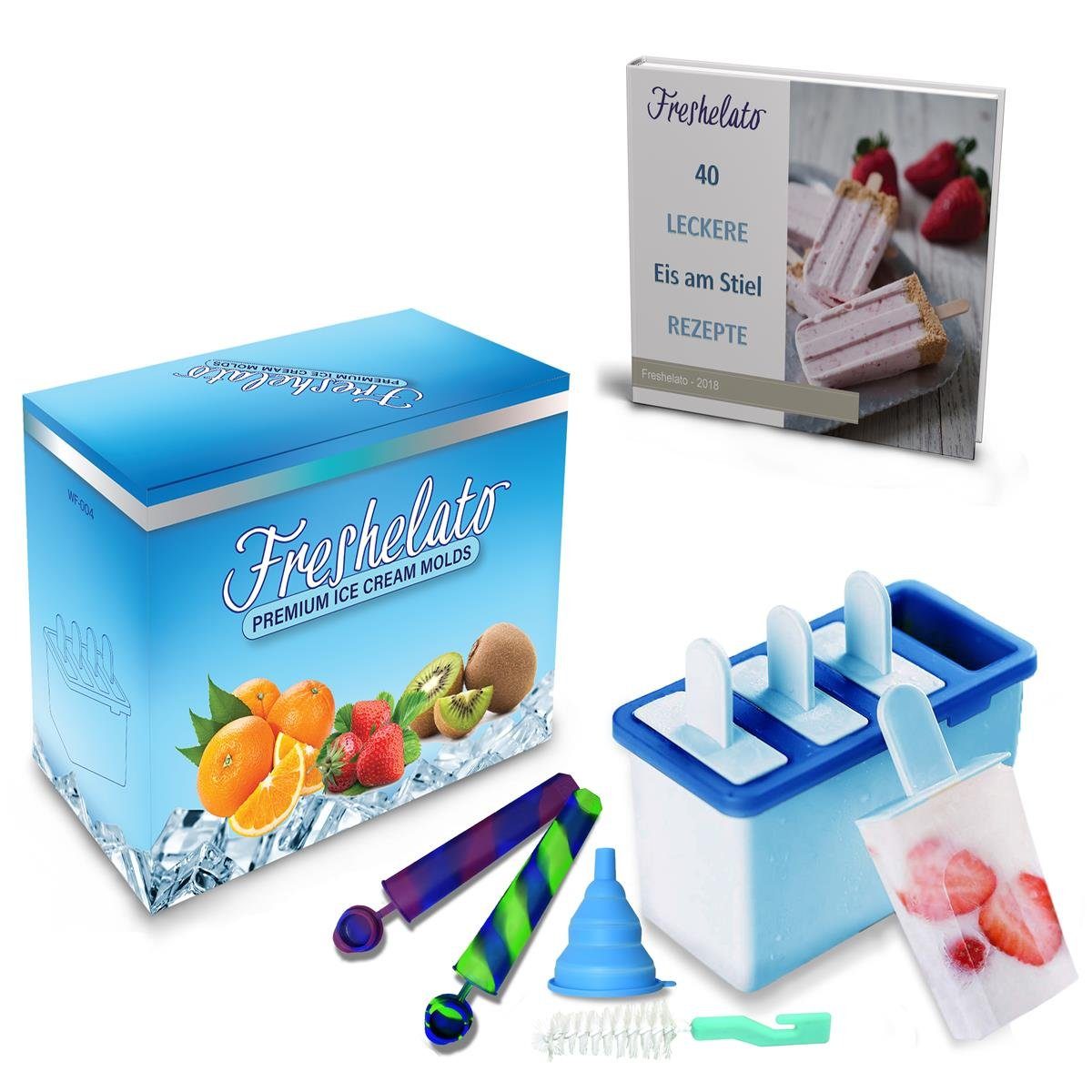 Freshelato Eisform Freshelato - Eis am Stiel formen Set + 2 Silikon Eis Formen – Bild 2 von 2
