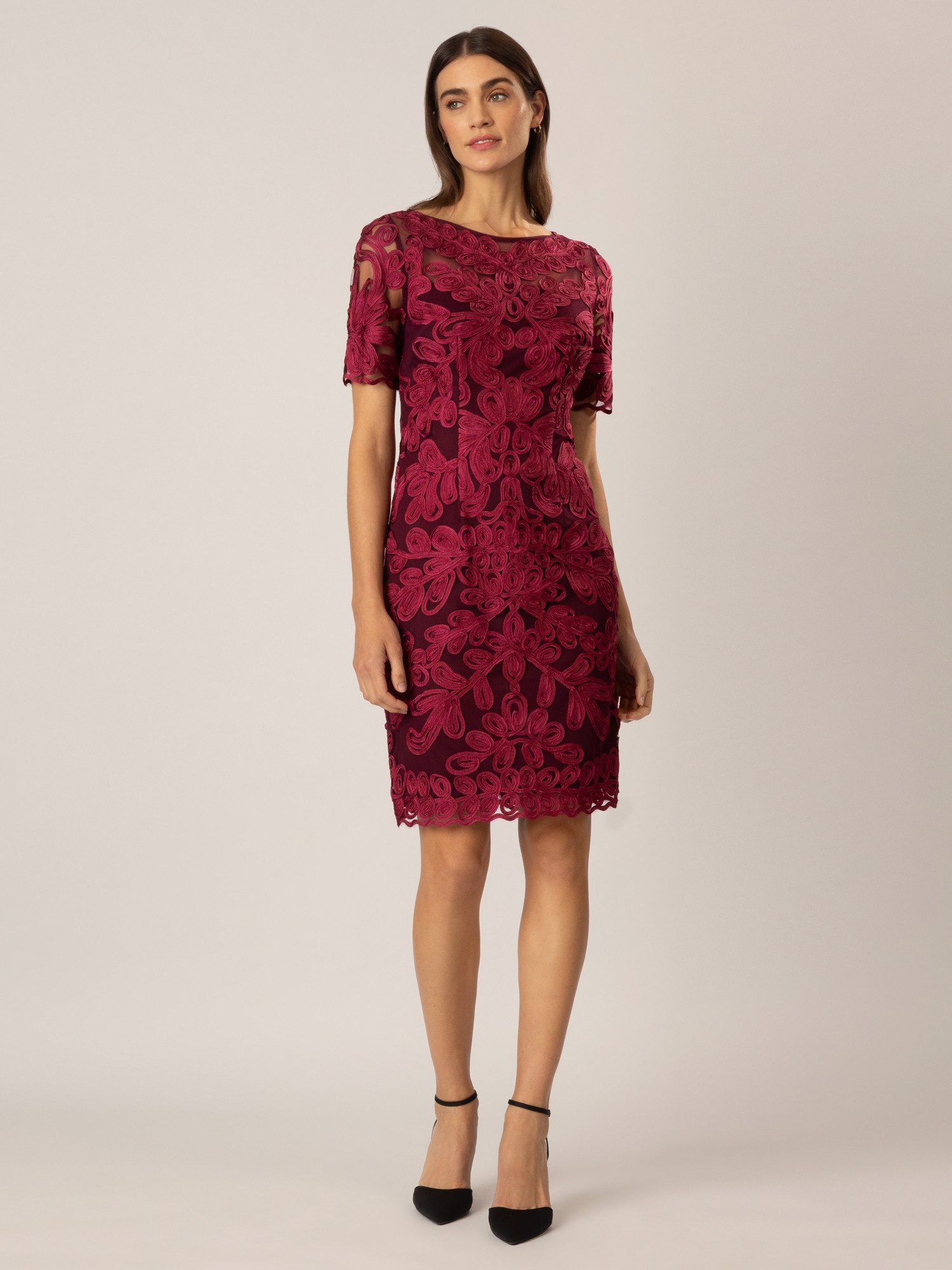 Apart Cocktailkleid mit allover aufwendig bestricktes günstig online kaufen