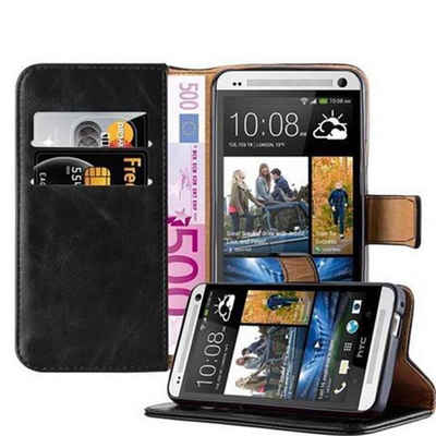 Cadorabo Handyhülle »Luxury Book«, Hülle für HTC ONE M7 Klappbare Handy Schutzhülle - mit Standfunktion und Kartenfach