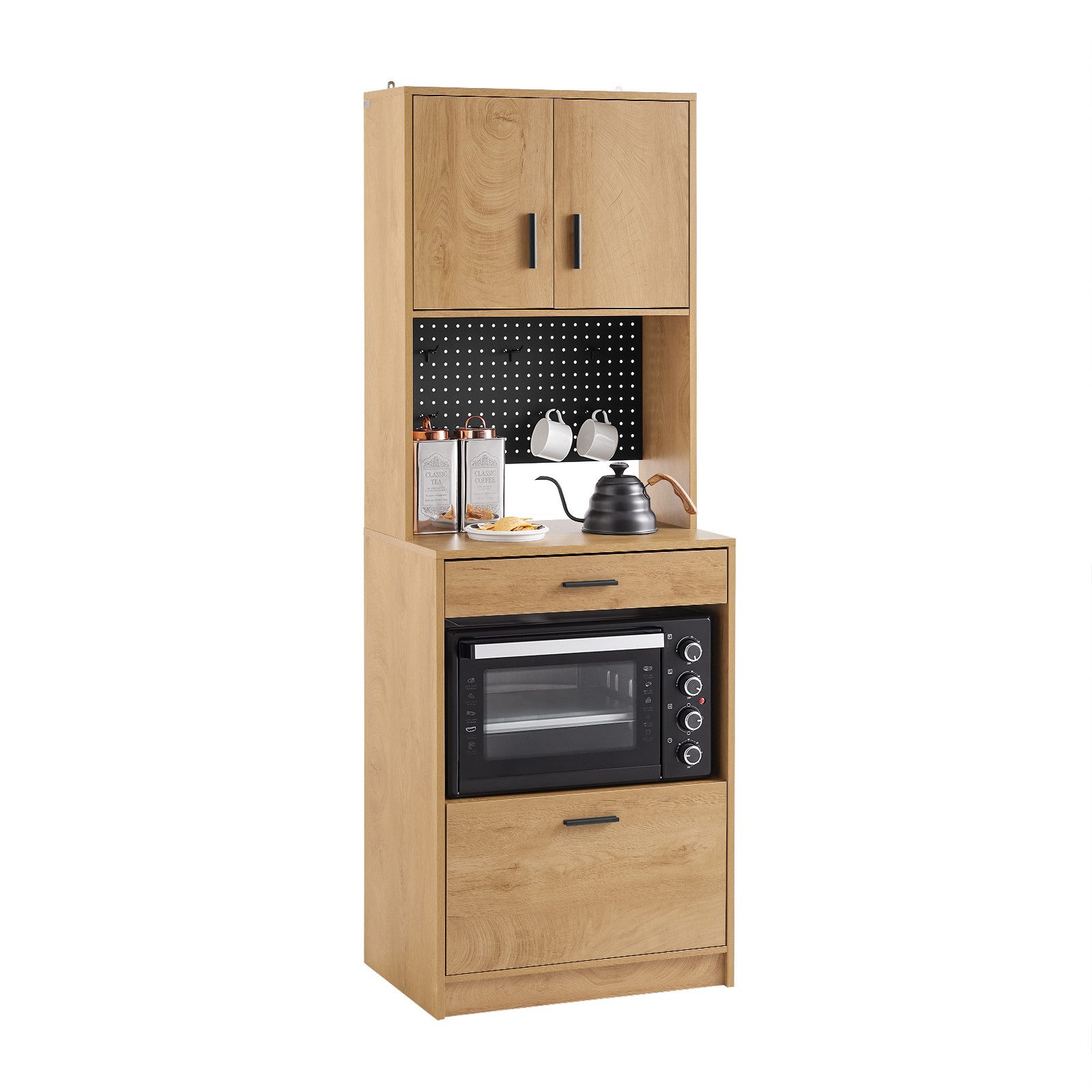 SoBuy Buffet FSB98 Mikrowellenschrank mit Pegboard günstig online kaufen