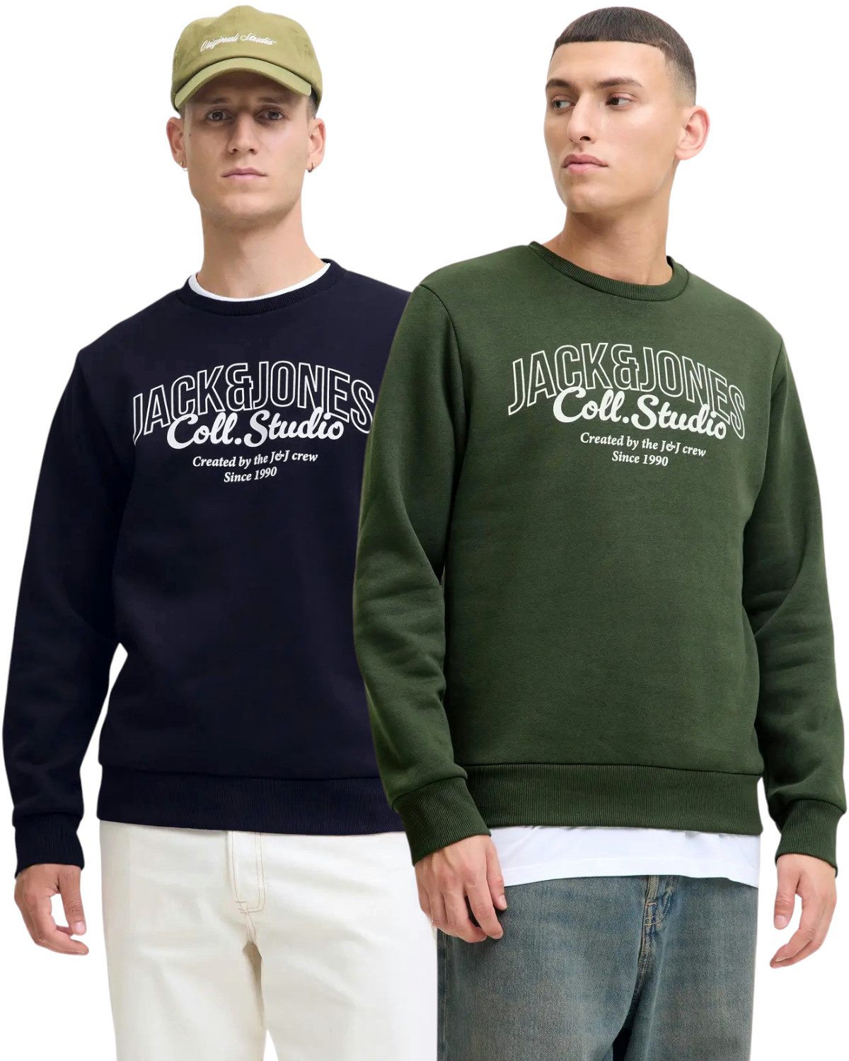 Jack & Jones Rundhalspullover (Spar-Set, 2er Pack) mit angeregter Innenseit günstig online kaufen