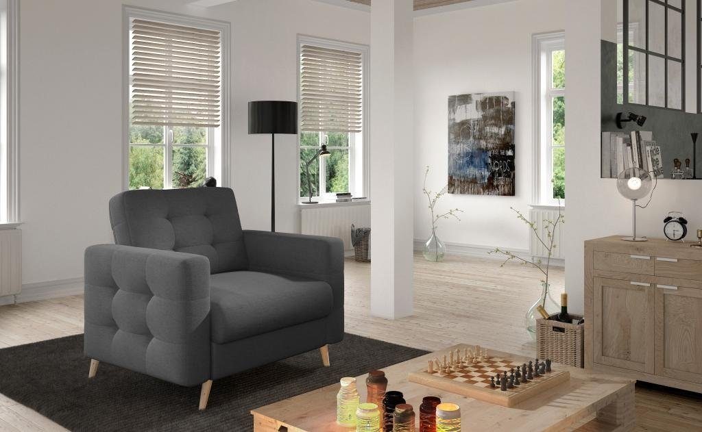 Fernseh Modern Lounge Grün JVmoebel Relaxsessel Design Grau Sitz Sessel Stuhl Esszimmer