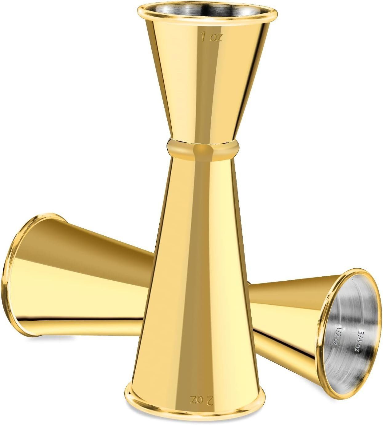 feinlux Tamper Tamper Jigger for Bartending, Double Cocktail Jigger 2 OZ 1 OZ