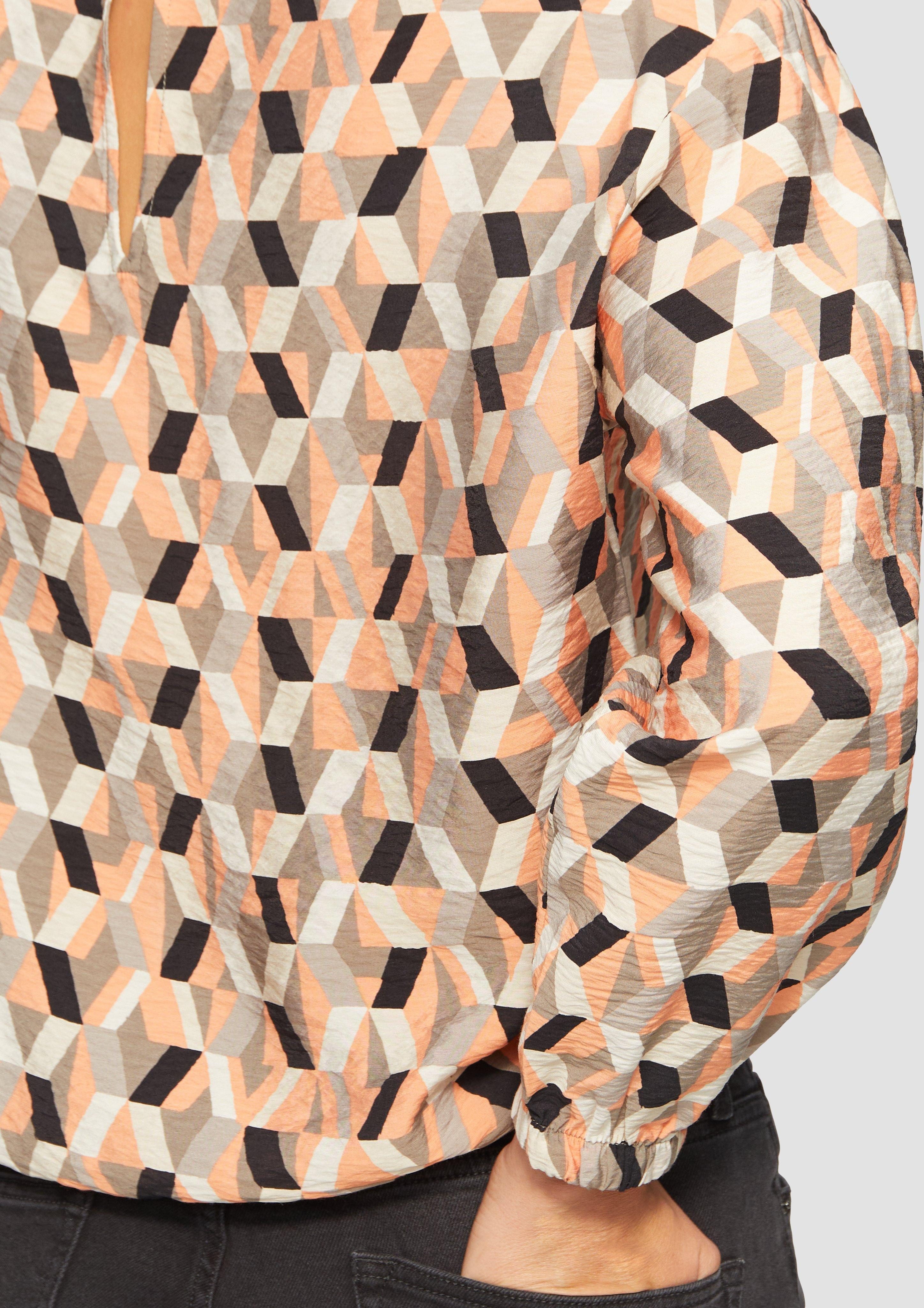 s.Oliver Langarmbluse Viskosemix-Bluse in O-Shape günstig online kaufen