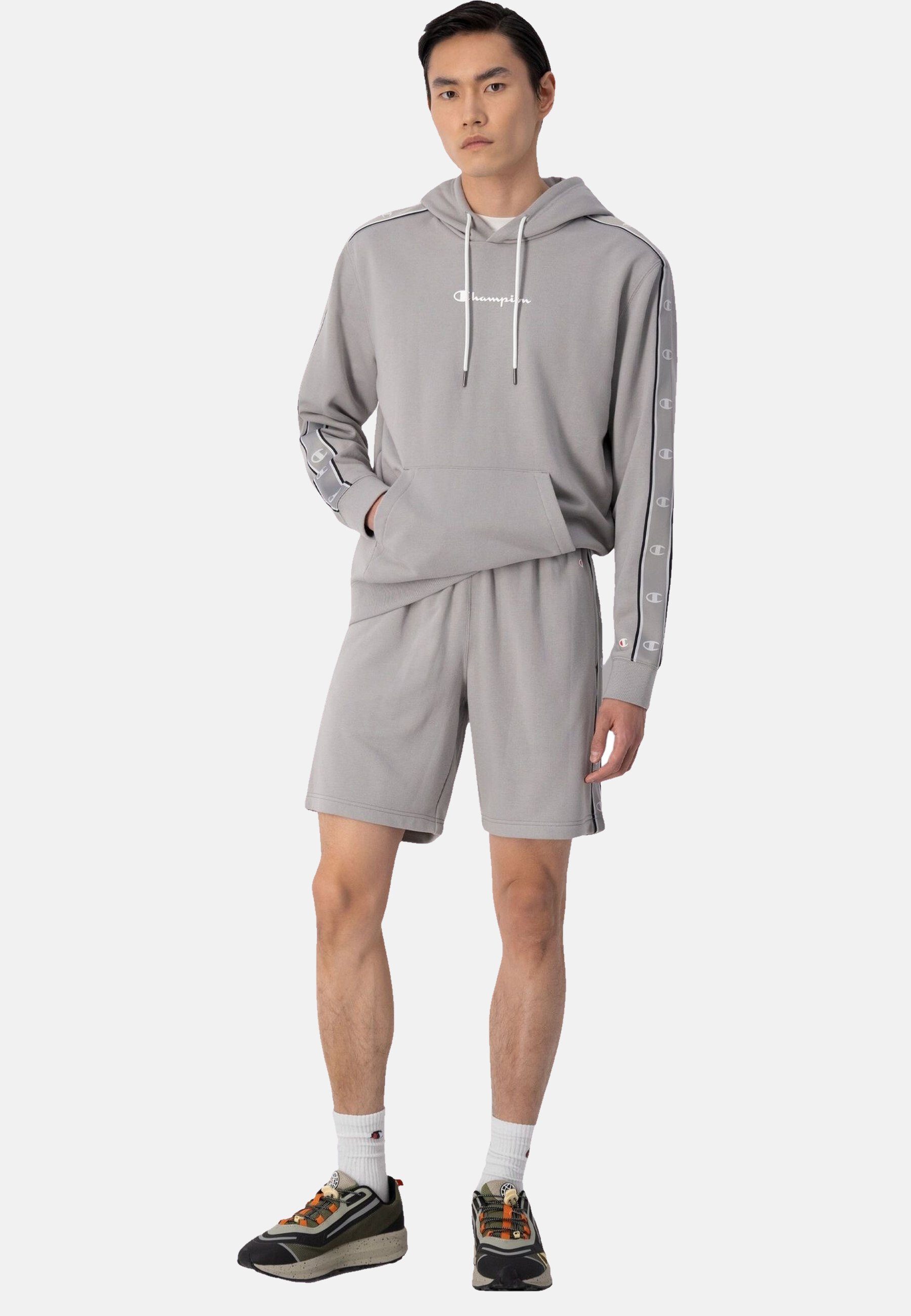 Champion Hoodie Kapuzenpullover Kapuzen-Pullover schwerem grau aus
