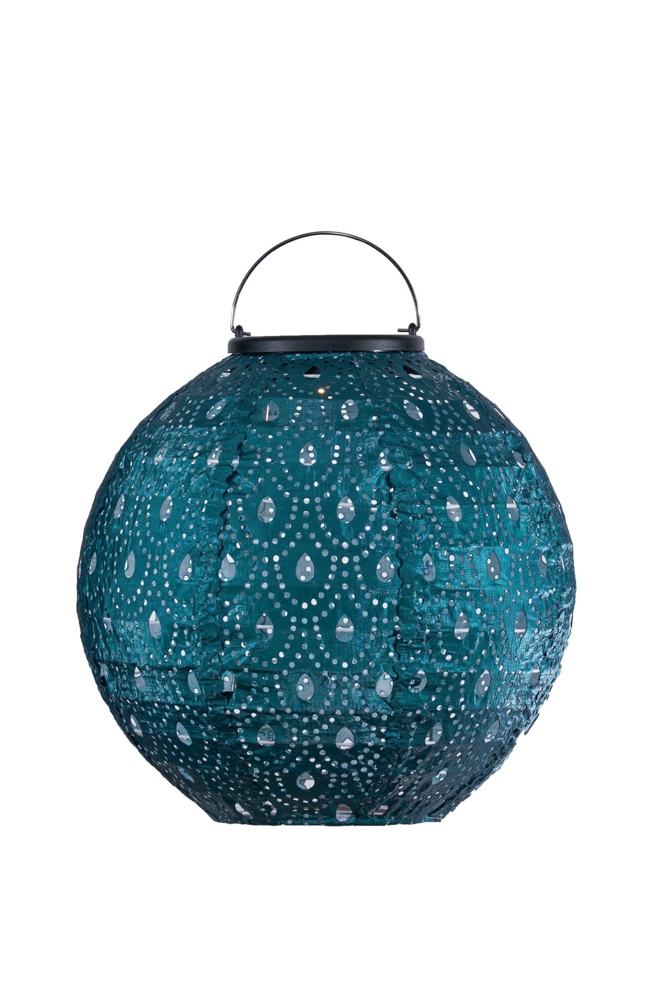 Pauleen LED Solarleuchte Sunshine Charm Lampion Solar blau Tyvek Vlies, LED fest integriert, Laterne – Bild 4 von 5