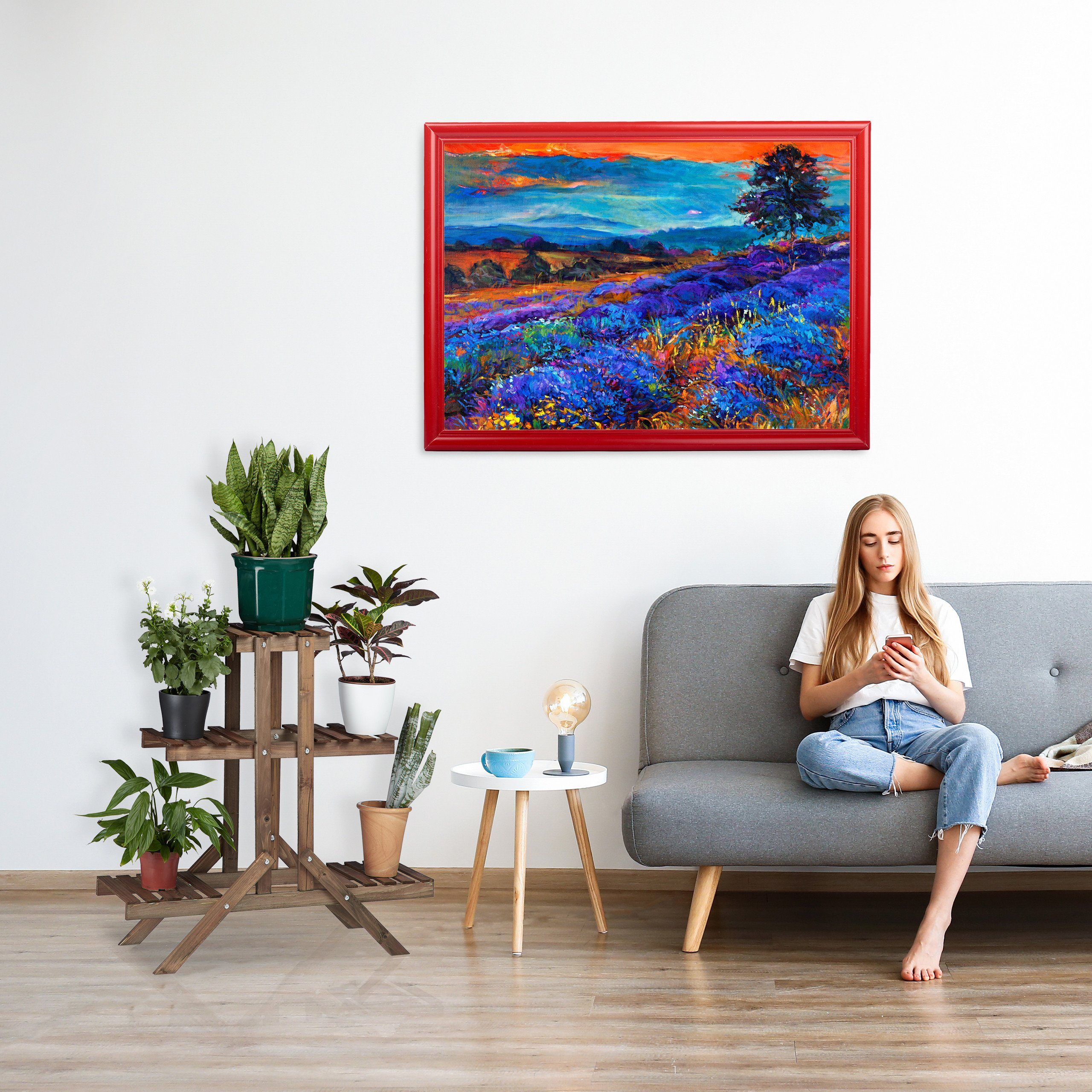 relaxdays Blumenständer Blumentreppe 3 Ebenen, Schokobraun günstig online kaufen