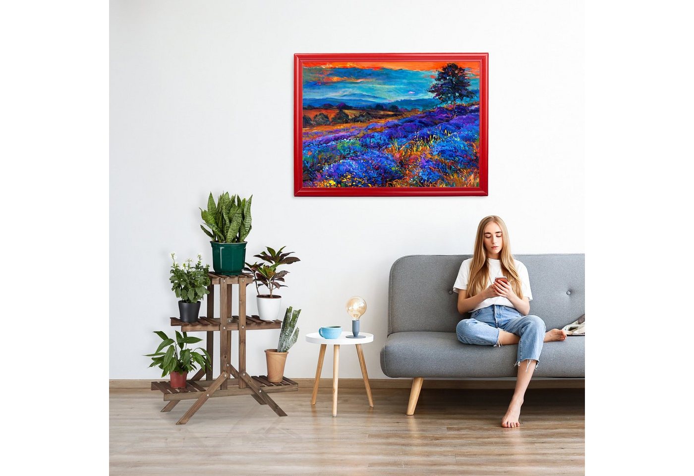 Thumbnail - relaxdays Blumenständer Blumentreppe 3 Ebenen, Schokobraun
