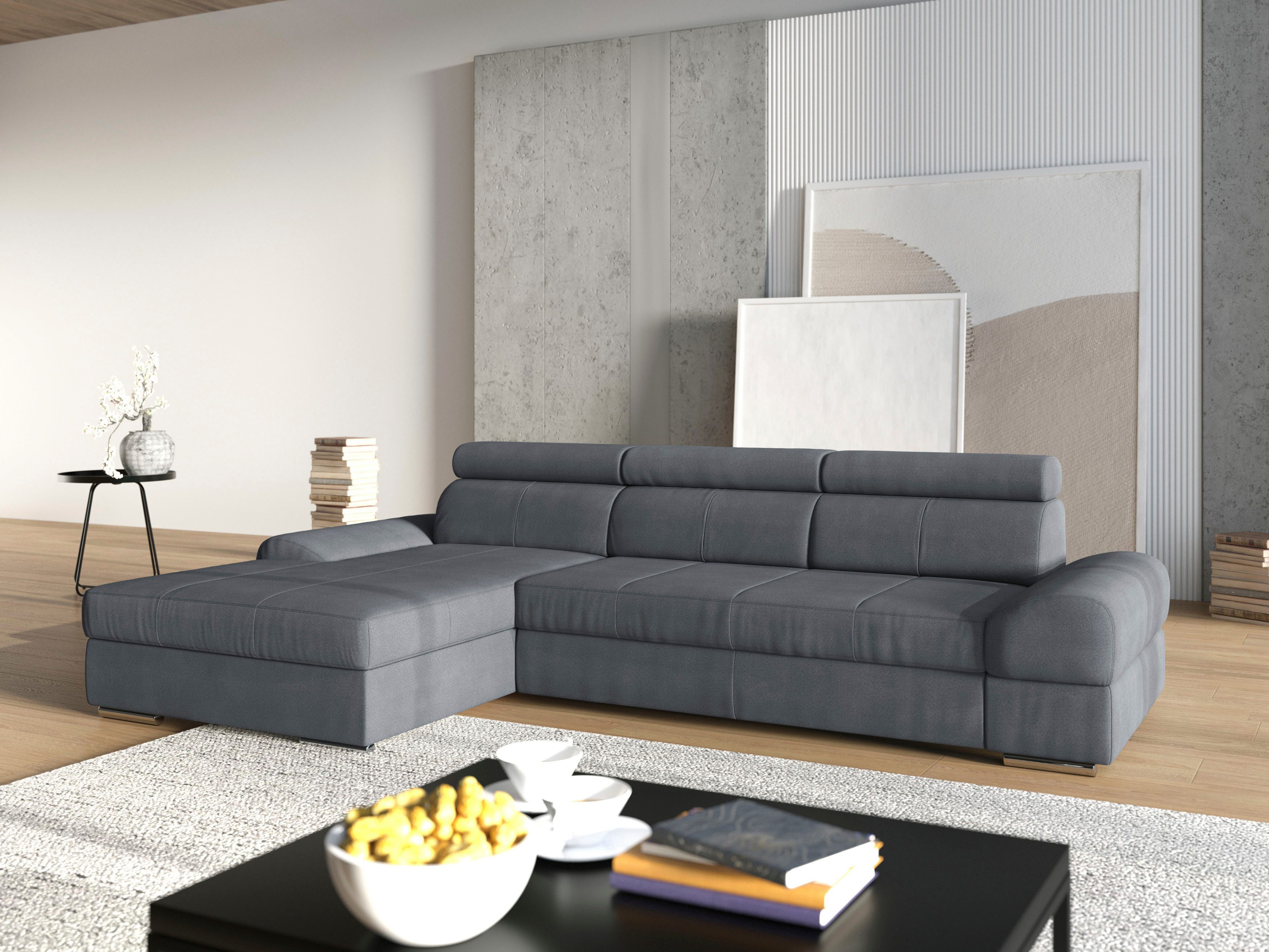 sit&more Ecksofa Broadway L-Form, inklusive Kopfteilverstellung, wahlweise mit Bettfunktion