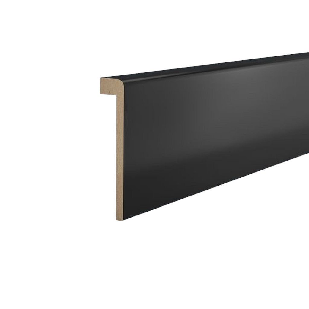 Südbrock Sockelleiste Sockelleiste Abdeckleiste Fliesensockel Verblendung 19x96 Schwarz, L: 250 cm, H: 9.6 cm, 1-St. – Bild 2 von 3