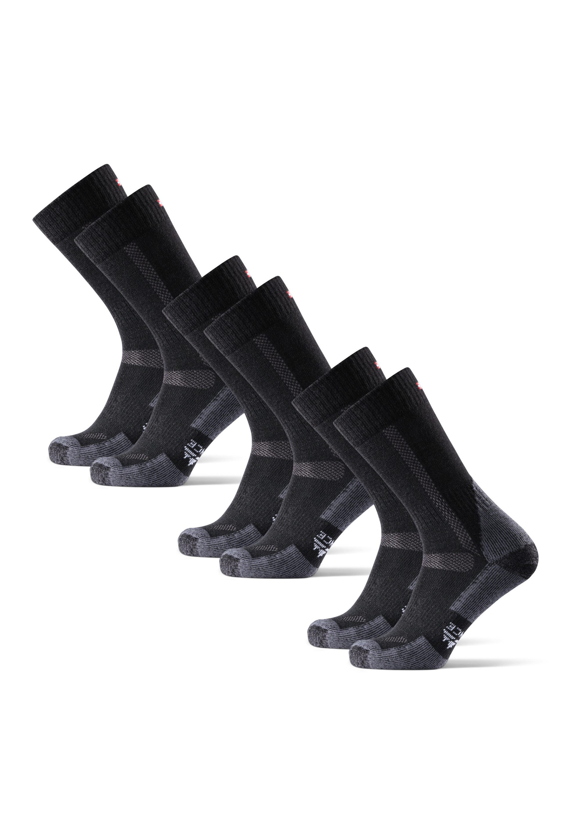 DANISH ENDURANCE Basicsocken Classic Hiking Crew (3-Paar) Anti Blasen Socken zum Wandern, für Herren, Damen & Kinder