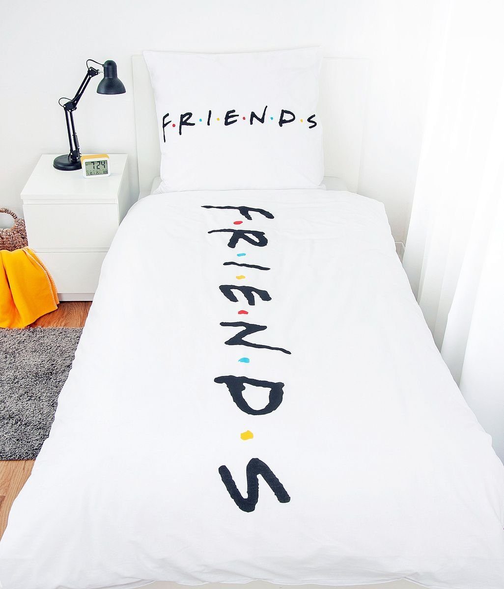 Herding Bettwäsche F.R.I.E.N.D.S 135x200cm Schriftzug, Renforcé, günstig online kaufen