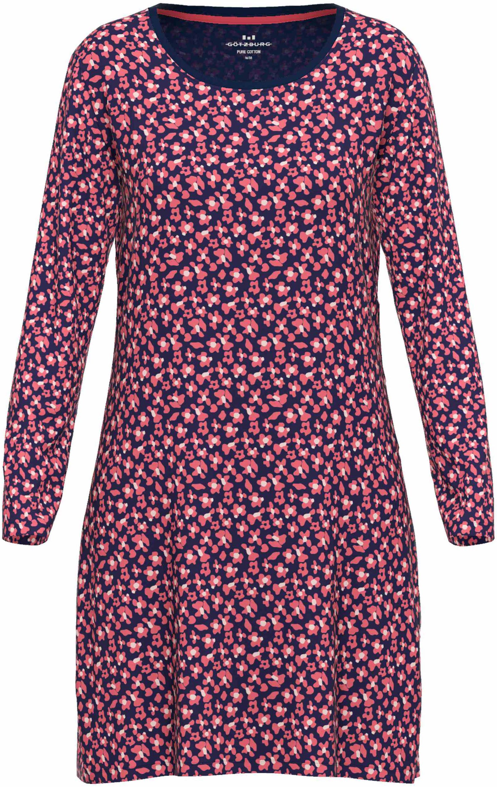 GÖTZBURG Nachthemd Herbstblume florales Design, Langarm, Rundhalsausschnitt günstig online kaufen