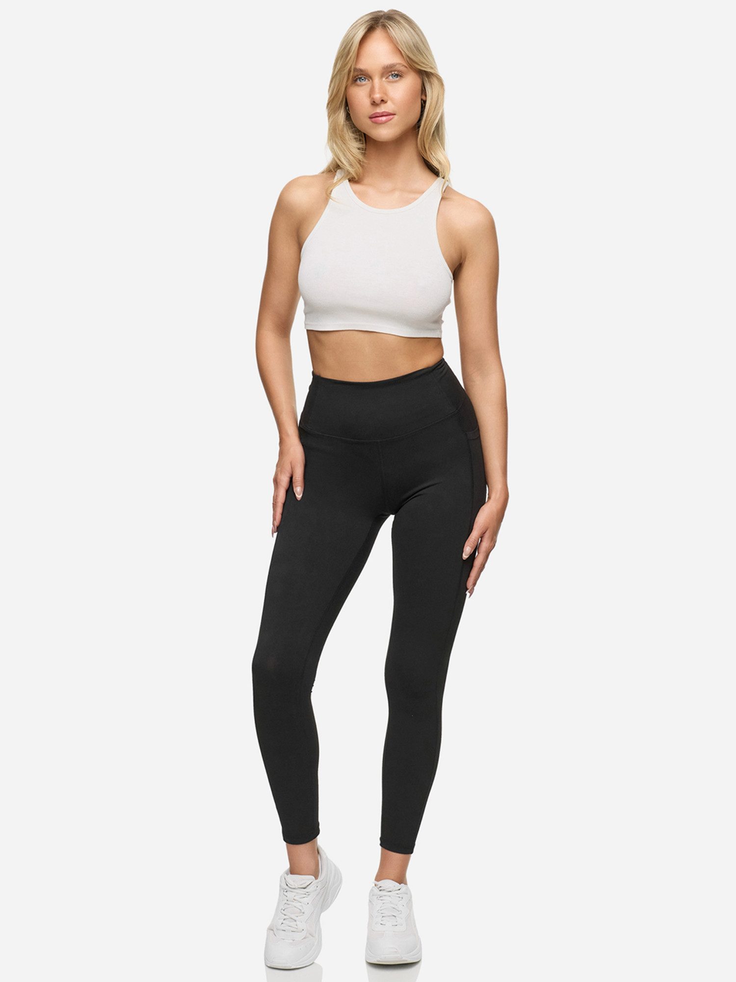 Tazzio Highwaist Leggings F301 Sporthose mit praktischen Seitentaschen, blickdicht & atmungsaktiv