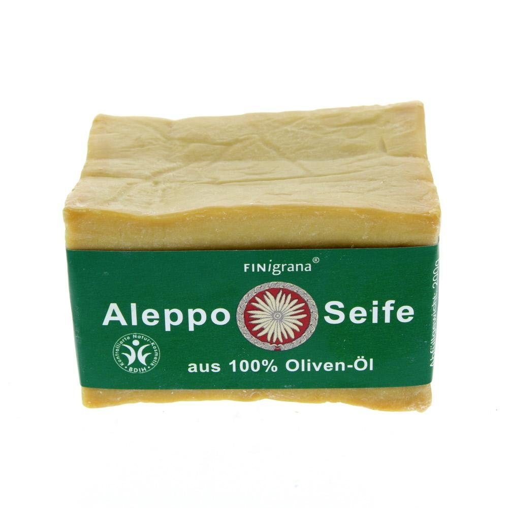 Finigrana Feste Duschseife Alepposeife Olivenöl, Olivgrün, 200 g