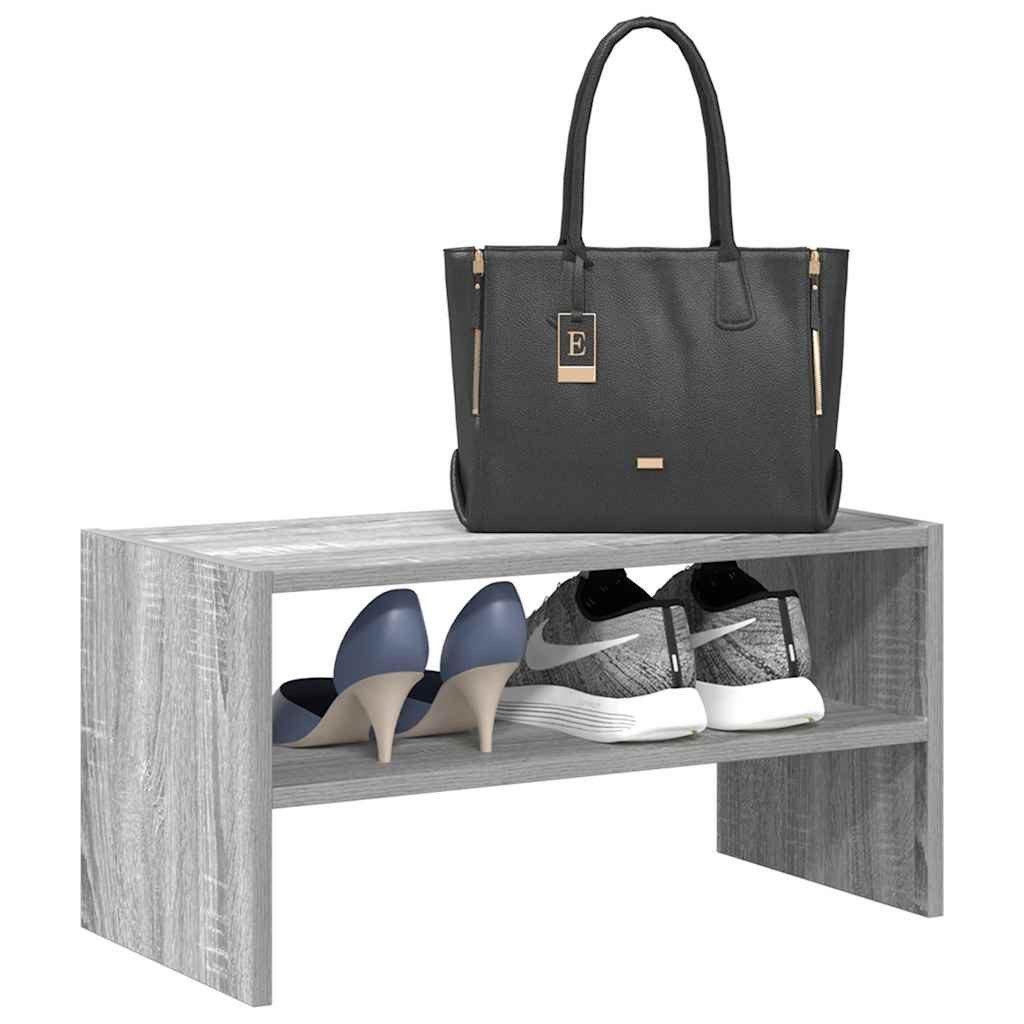 vidaXL Schuhregal Schuhregal Stapelbar Grau Sonoma günstig online kaufen