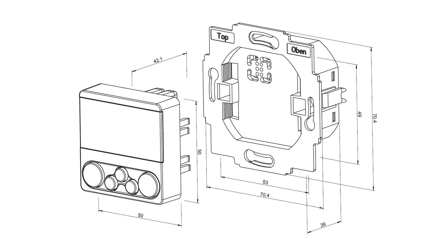 Display, gängige einfach verkehrsweiß elektronik zur Wochen-/Wochenendprogramm), (für Rohrmotoren, Schalter Manual-/Automatikbetrieb, Rollladensteuerung, nachrüstbar Zeitschaltuhr eUHR eU220, WIR