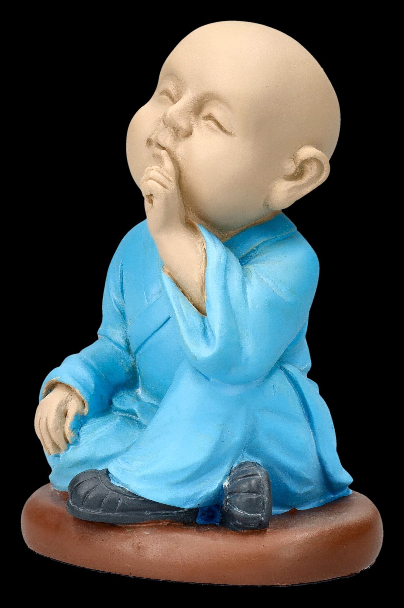 Figuren Shop GmbH Dekofigur Buddha Mönch Figur - Nichts Böses Sagen - Mythologie Deko Buddhismus