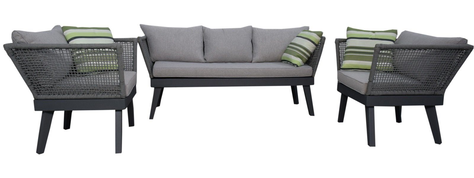 Jet-Line Gartenlounge-Set Loungemöbel Cuba hellgrau