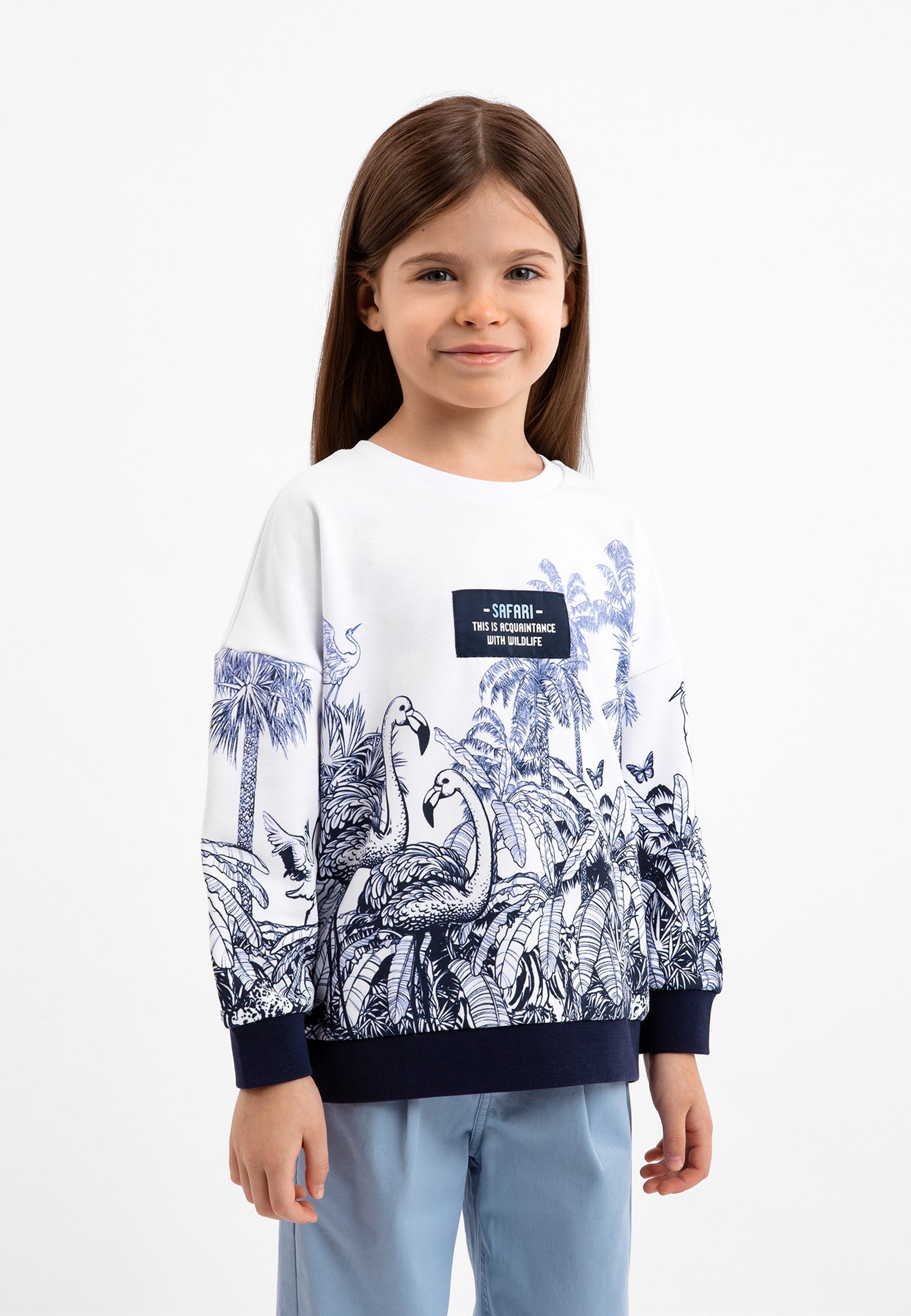 Gulliver Sweatshirt mit modischem Allover-Print, Aus formstabiler und  angenehm weicher Baumwolle gefertigt