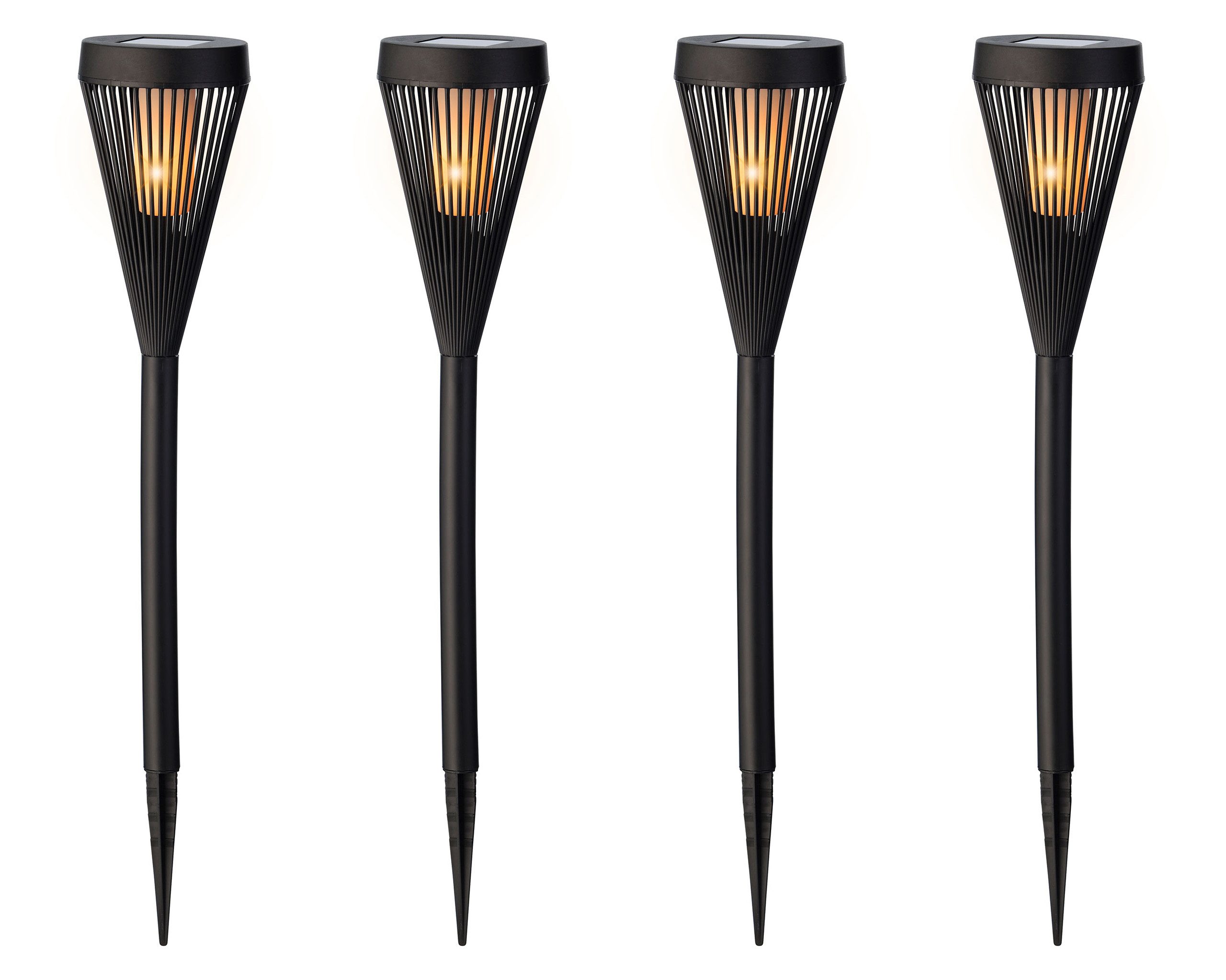 Lumineo LED Solarleuchte, Flacker Effekt, warmweiß, günstig online kaufen