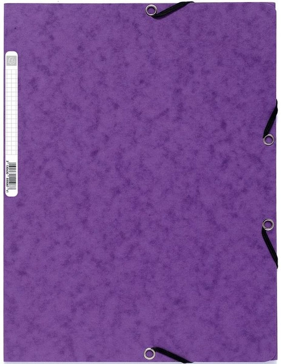 EXACOMPTA Fächermappe Eckspannmappe Nature Future A4 Manila-Karton 400g violett