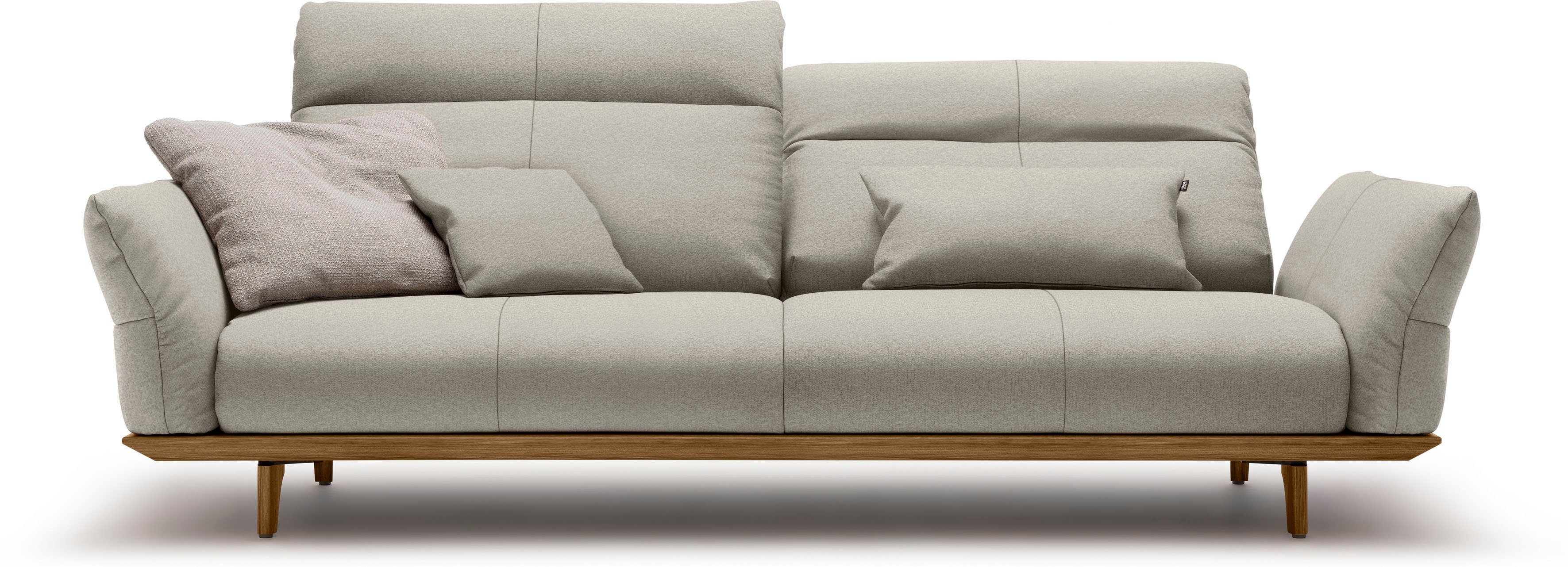 hülsta sofa 3,5-Sitzer hs.460, Sockel Füße und 228 Nussbaum, in cm Breite