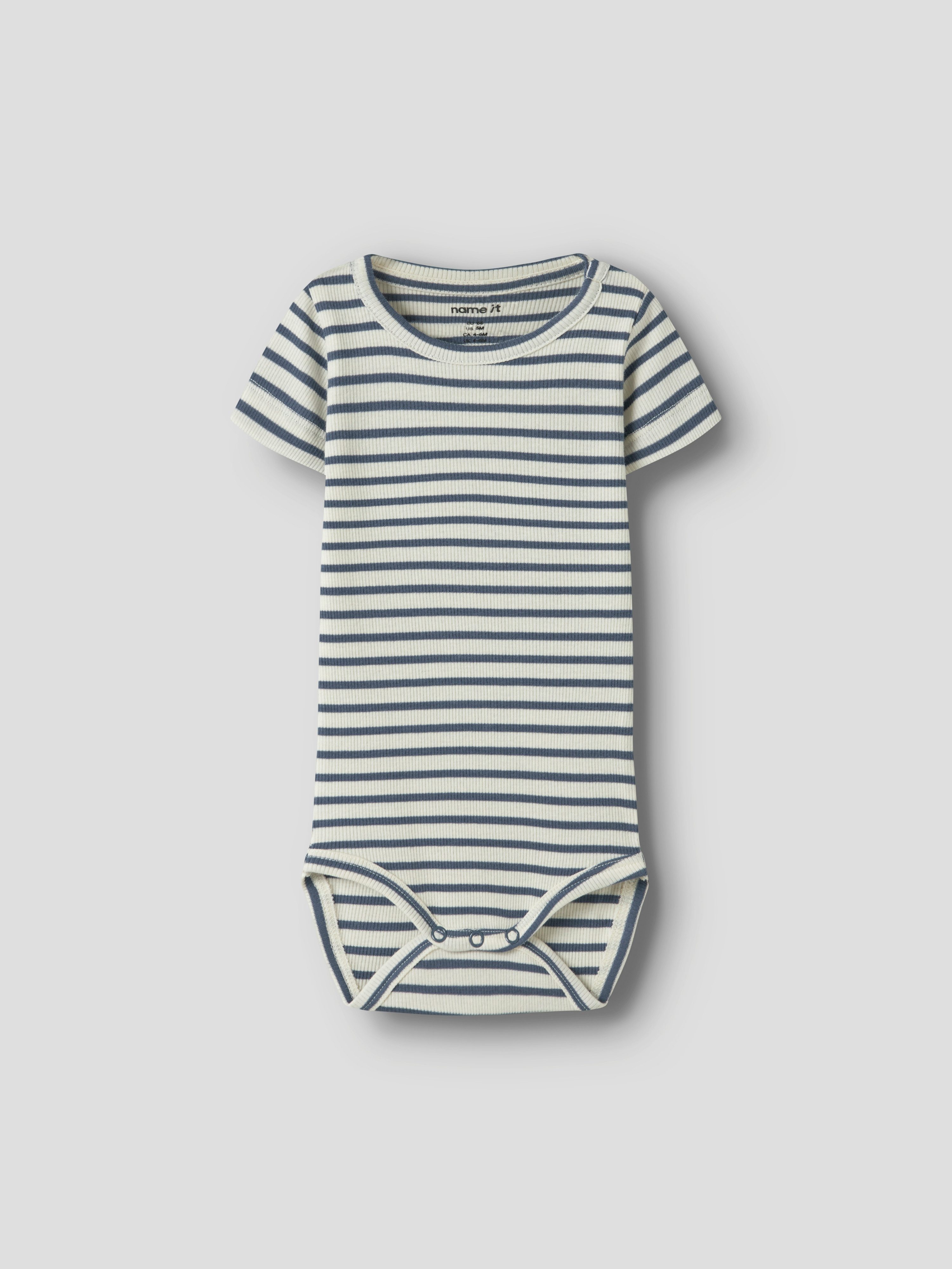 Name It Kurzarmbody NBNBANI SS BODY NOOS Baumwollmischung, Jersey Rippqualität