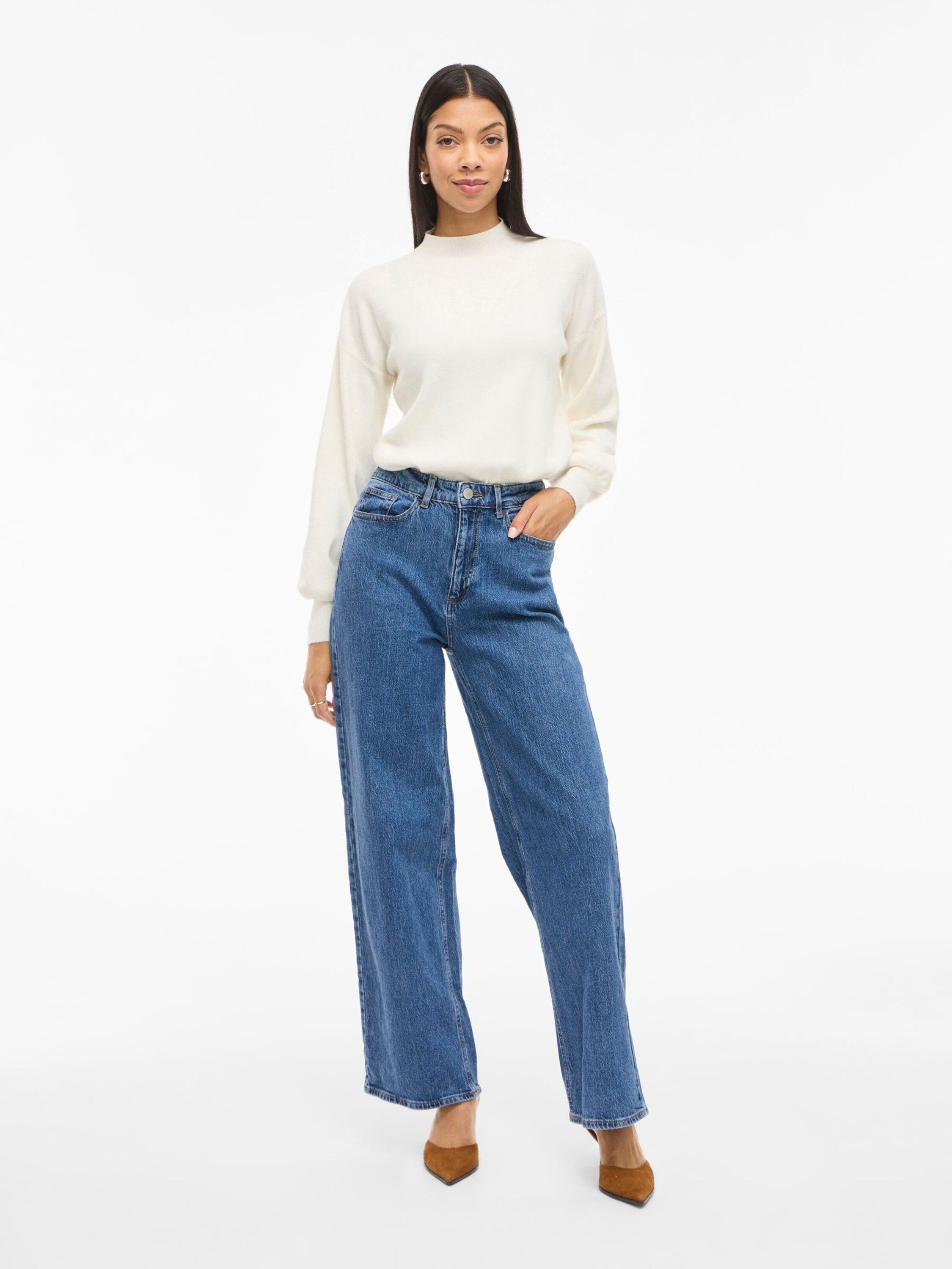 Vila Weite Jeans Freya (1-tlg) Plain/ohne Details – Bild 5 von 5