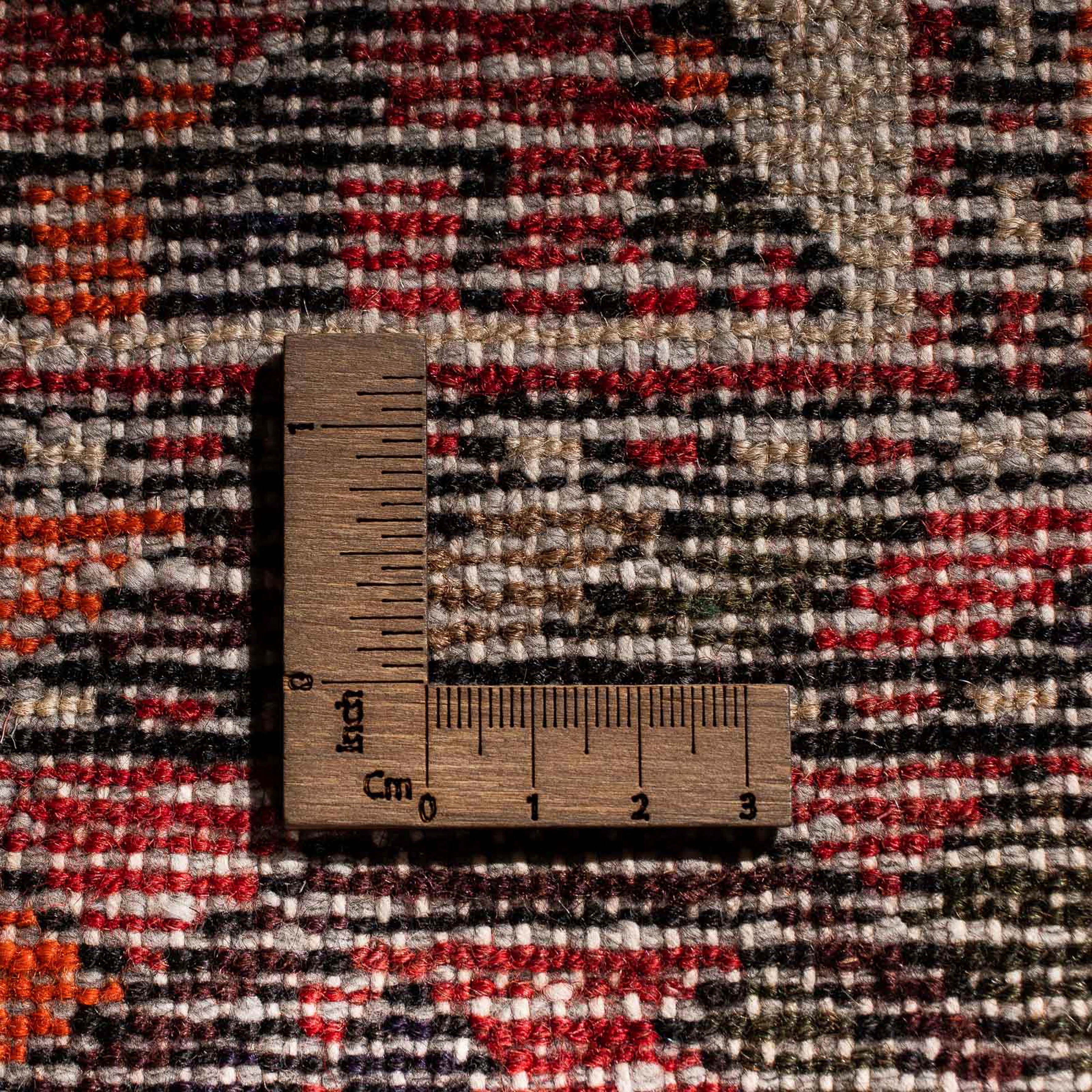 morgenland, mit Orientteppich Perser Höhe: Wohnzimmer, dunkelrot, Zertifikat 128 cm rechteckig, - - Einzelstück mm, Handgeknüpft, - x 10 220 Nomadic