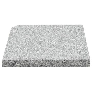 vidaXL Schirmhalter Schirm-Gewichtsplatten 4 Stk Quadratisch Grau Granit 100 kg