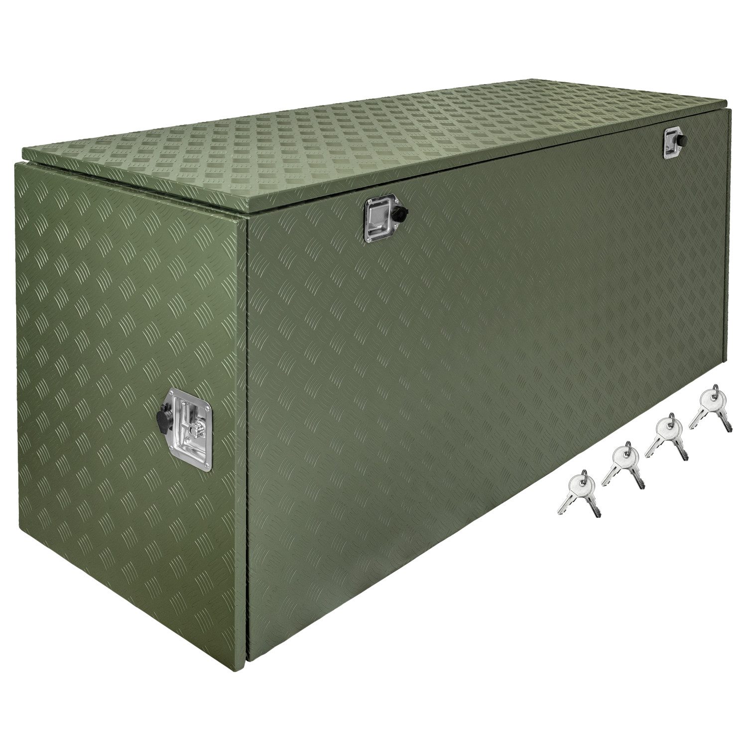 Anhänger-Deichselbox Truckbox Box Werkzeugkiste Anhängerbox Grün Alubox Deichselbox P900