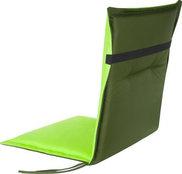 Aspero Sitzauflage 2 wendbare Niedriglehner Stuhlauflagen, Gepolsterte und wasserdichte Outdoor Auflage