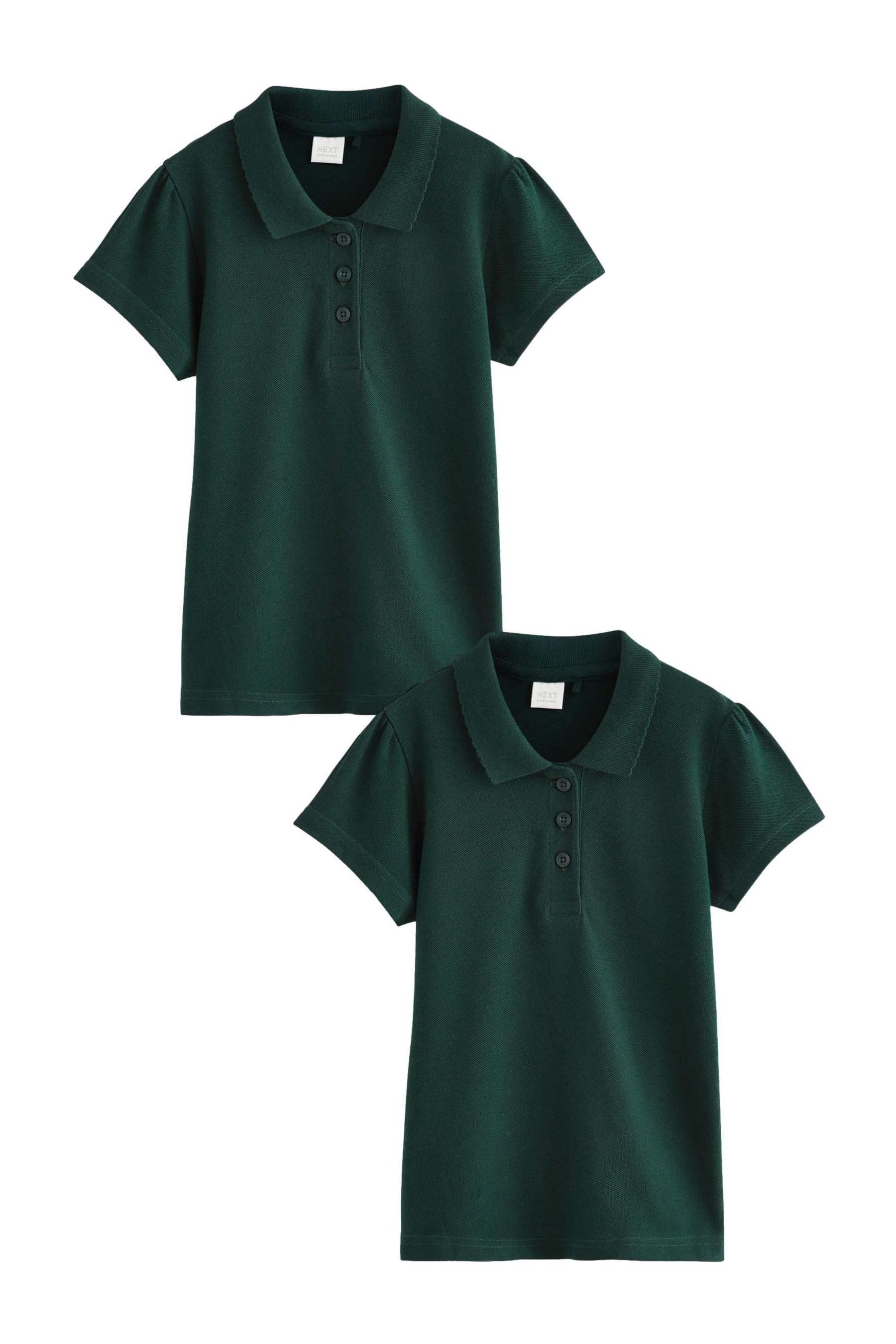 Poloshirt Kurzärmelige Polohemden aus Baumwolle im 2er-Pack