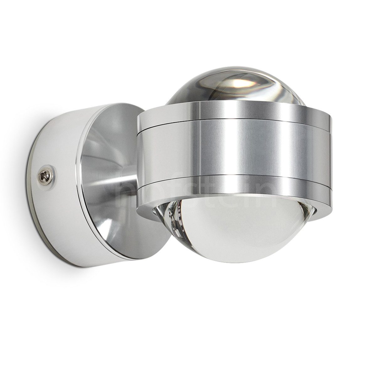 hofstein Wandleuchte »Berga« LED Wandlampe aus Metall/Glas in Aluminium, 3000 Kelvin, mit Lichtkegel, 600 Lumen, Innen. Up&Down-Effekt, geeignet