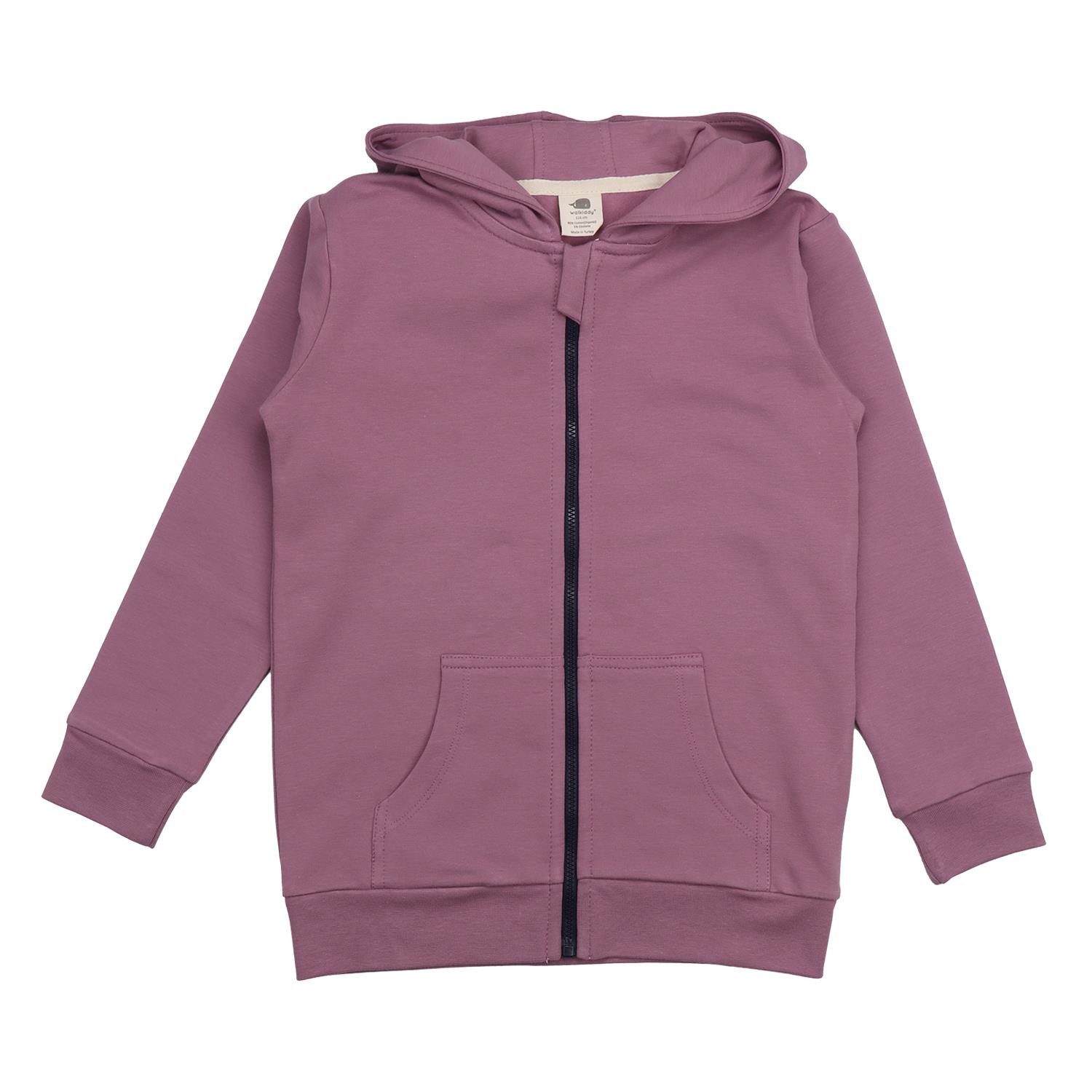 Walkiddy Sweatjacke Walkiddy in Lila aus Bio Baumwolle Bio Baumwolle,GOTS,Kinderbekleidung, nachhaltige Klamotten,Sweat Jacke